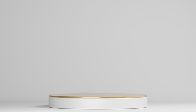 White podium show cosmetic product geometric