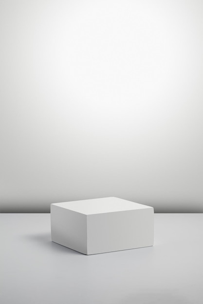 White podium on white background. Perfect platform for showing your prod