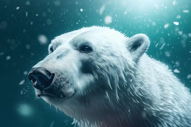 White polar bear predator Generate Ai