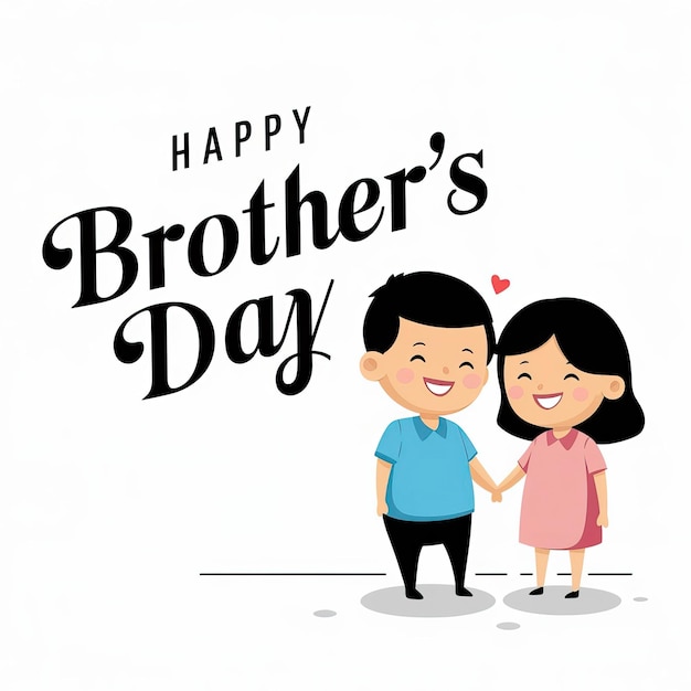 a white poster that says quot happy brothers quot on it