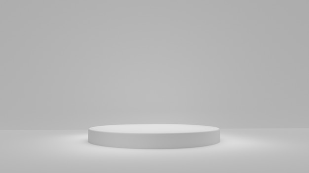 White product stand on white background