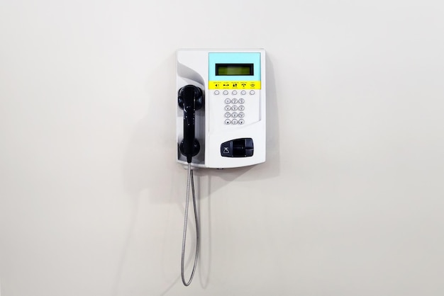 White public telephone