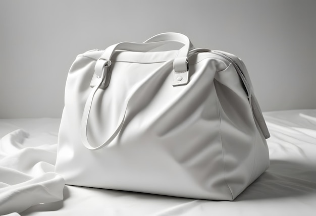 Photo a white purse with a strap that says handbag modern luxury design white bag white side bag