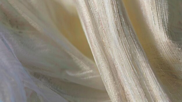 Photo white raw silk texture fabric background