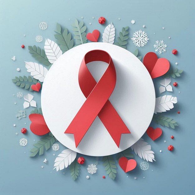 Photo a white and red ribbon with a red ribbon on it and a white background with red berries and leaves