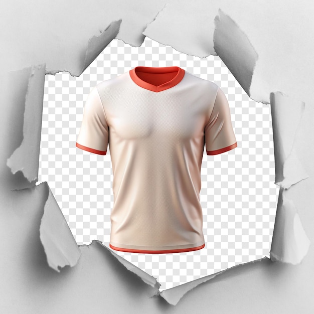 Photo a white and red shirt with the word t on it