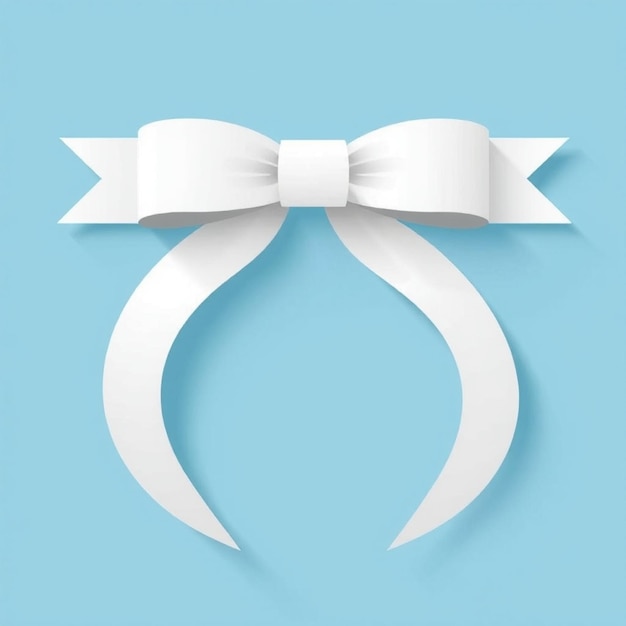 Photo a white ribbon with a bow on it that says  wedding