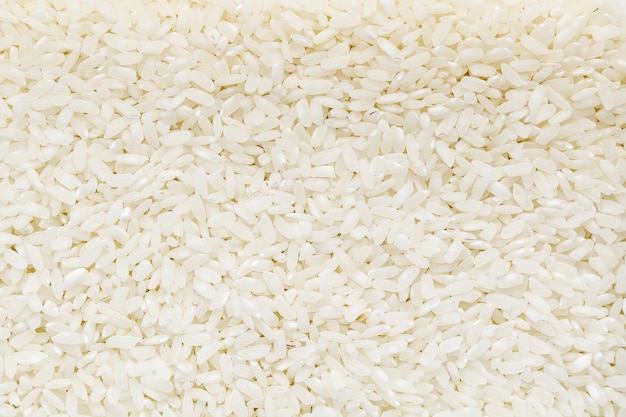 White rice top view close-up