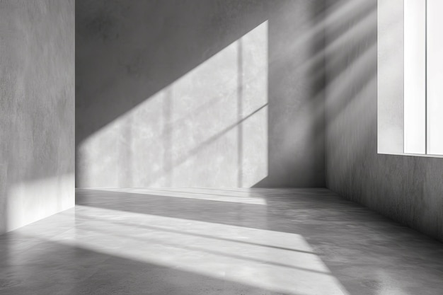 White room with large window that lets in some sunlight Generative AI