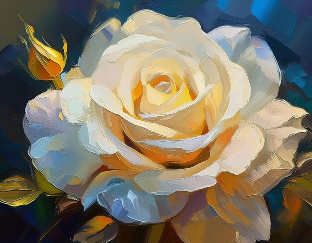 White Rose CloseUp Illustration Capturing the Delicate Beauty and Purity of Nature Finest Blossom