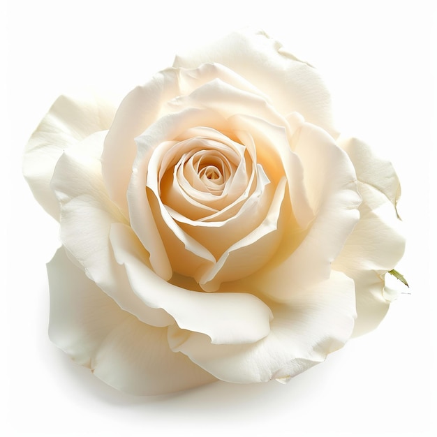 White Rose Isolated on White Background Beautiful Rose Flower