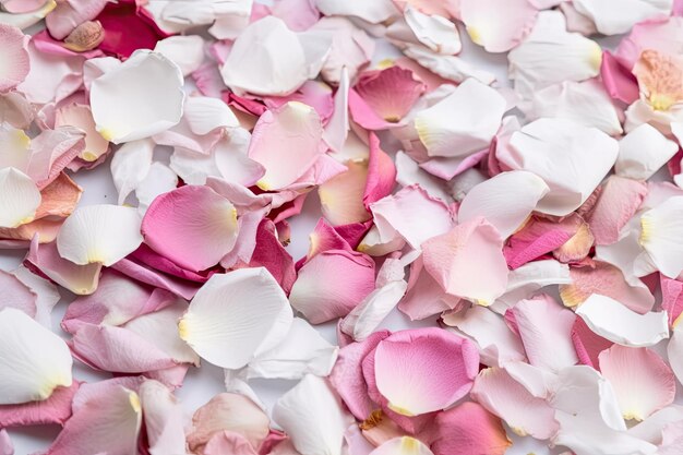 White rose petals up close with texture backdrop and Generative AI