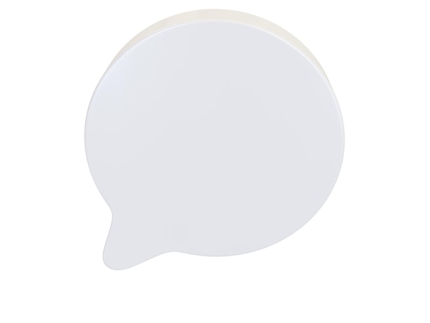 White round dialog bubble 3d render