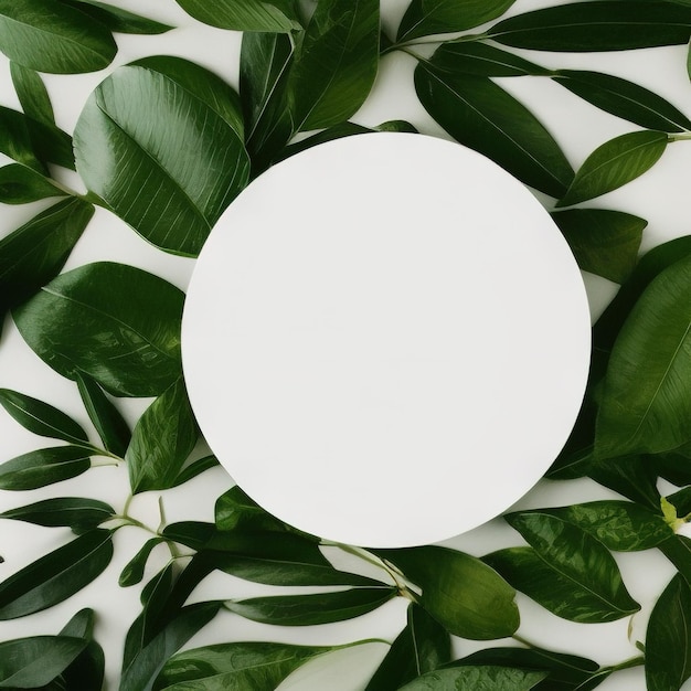 White round template podium mockup for natural organic cosmetic product