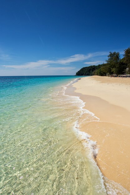 White sand beach of koh rok island