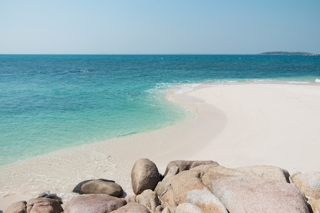 White sand beach landscape.