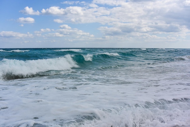 White sandy beach of Varadero Magnificent coast of the Atlantic ocean Cuba