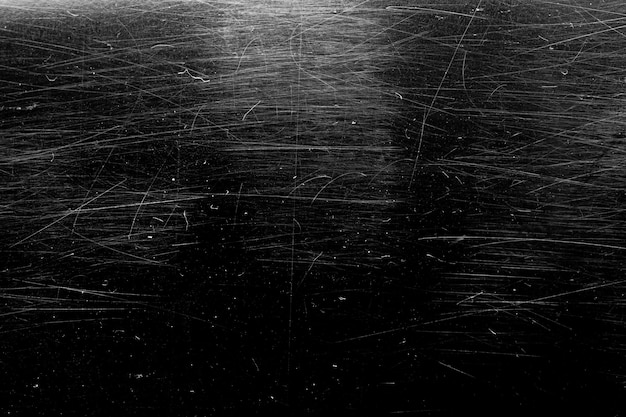 White scratches with scuffs isolated on black background