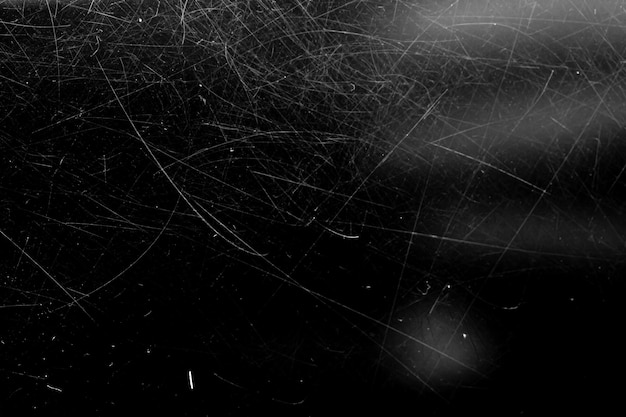 White scratches with scuffs isolated on black