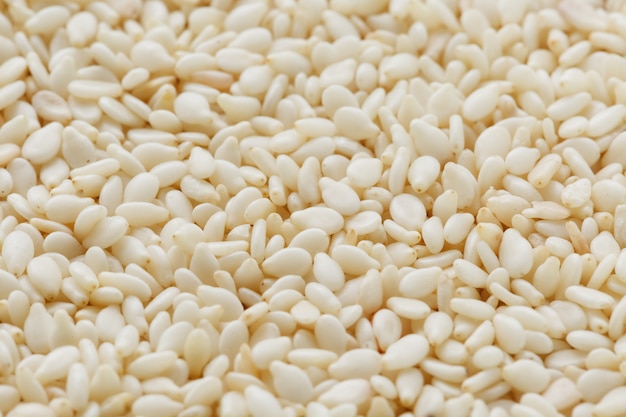 White sesame seeds . Useful seeds for cooking