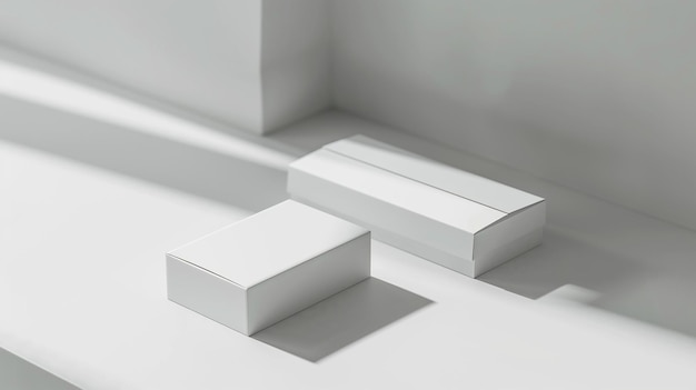 a white set of steps with one that has a white one on it