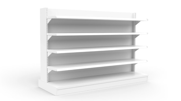 Photo white shelves storage