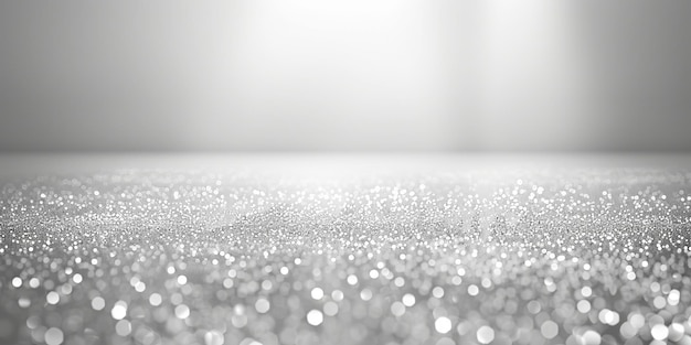 White shiny glitter background White bokeh of lights