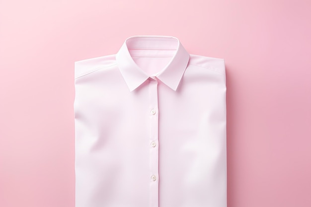 White shirt against a soft pink background for a delicate aesthetic