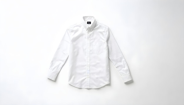 Photo a white shirt is hanging on a white background