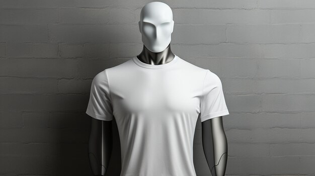 Photo a white shirt with a pattern of a white t shirt on the back