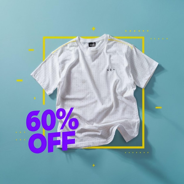 Photo a white shirt with the words percent off on it