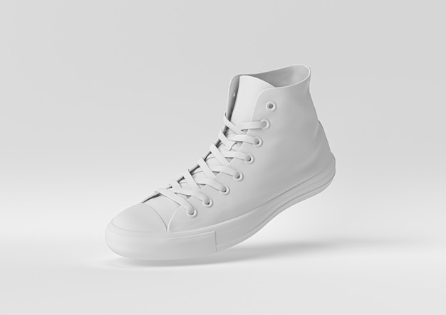 White shoe. 3d render, 3d illustration.