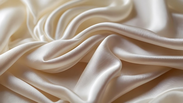 a white silk fabric close up