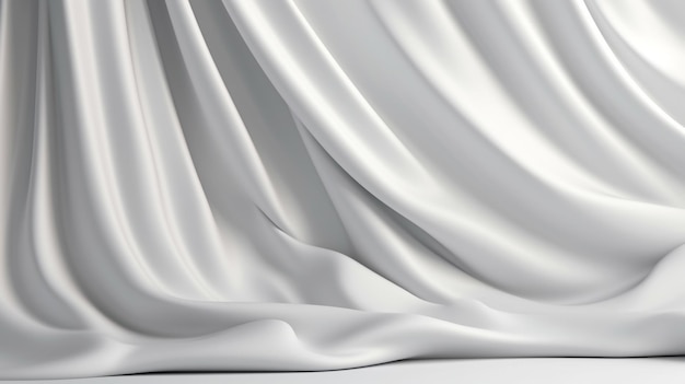 white silk fabric with a satin texture