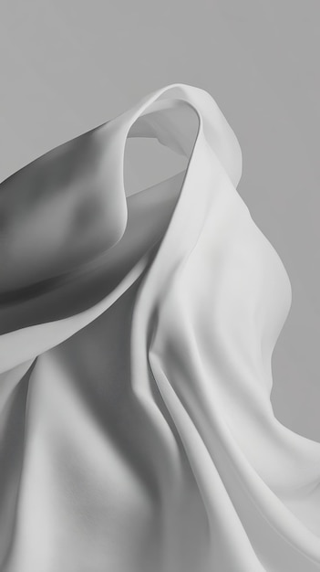 a white silk scarf with a white collar