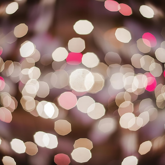 Photo white silver and pink abstract bokeh lights defocused background