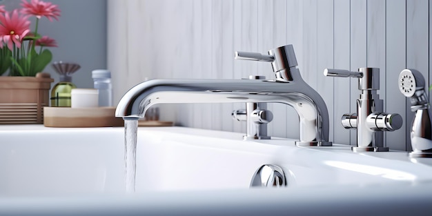 a white sink with a bottle of soap next to it