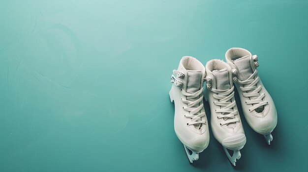 White Skates for Figure Skating with Black Accents