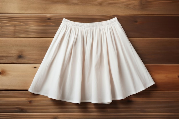 Photo white skirt mockup apparel miniskirt clothing