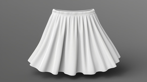 Photo a white skirt with a flared design elegantly displayed against a neutral background highlighting its simplicity and grace