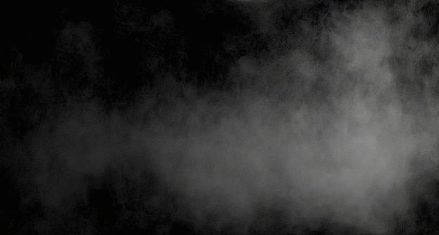 White smoke on a black background with a black background.