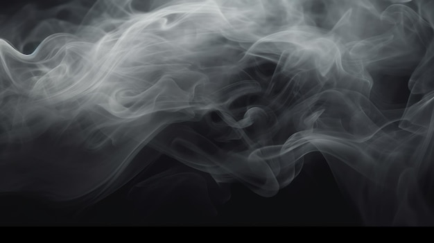 white smoke on black background