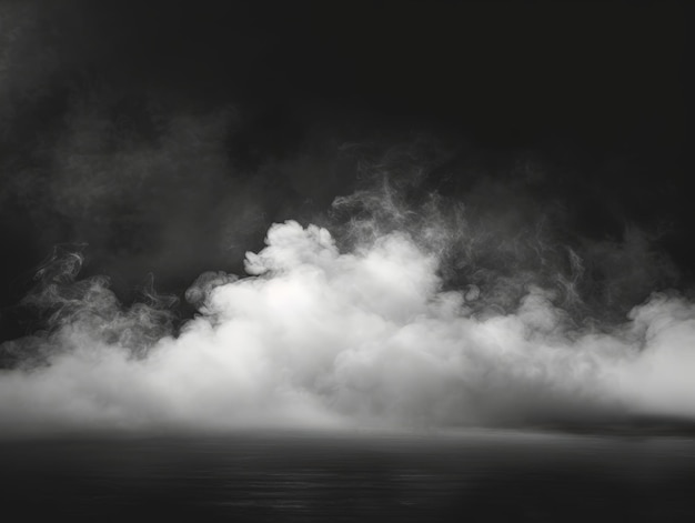 Photo white smoke on black