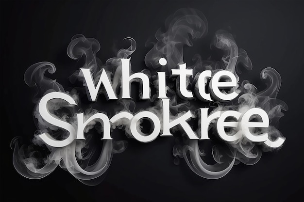 Photo white smoke editable text effect