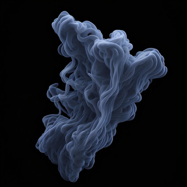 White Smoke Flies on Black Background White smoke on a dark room