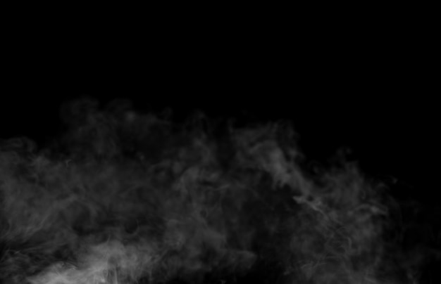 White smoke with black background cloud