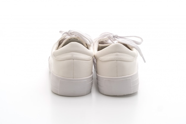 white sneakers isolated