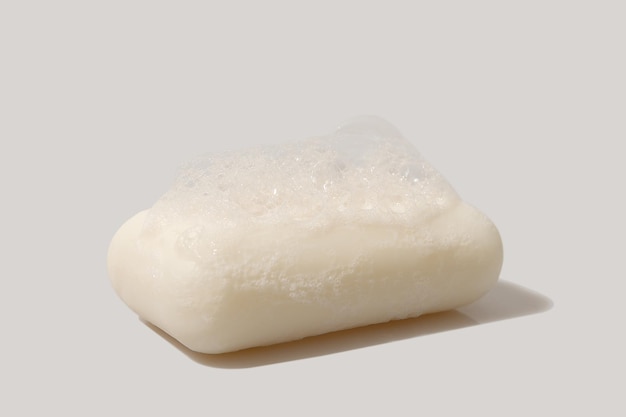 White soap with hard shadow Detergent and body care