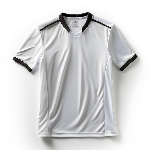 white Soccer jerseys mockup isolated on white background generative ai