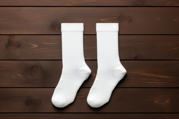 Photo white socks mockup apparel clothing hosiery